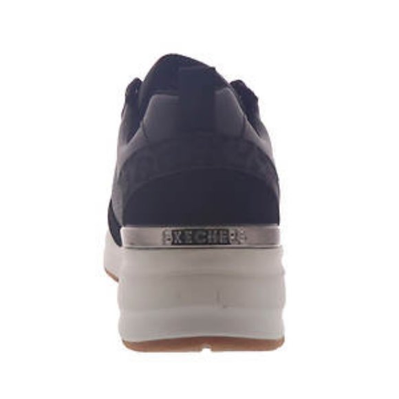 SKECHERS size 8 Street LA womens Wedge sneakers Billion Subtle Spots shoes black - Picture 4 of 4